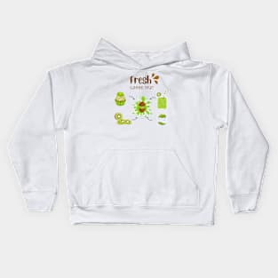 Kiwi Fresh Summer Fruit Kids Hoodie